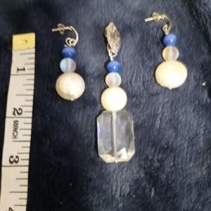 AVAILABLE -Jewelry One of a kind Pearl enhancer set w/ matching earrings.